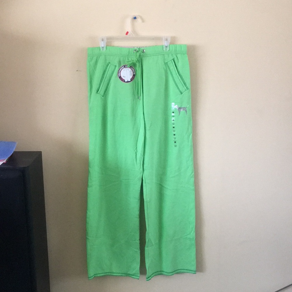VS PINK green sweatpants